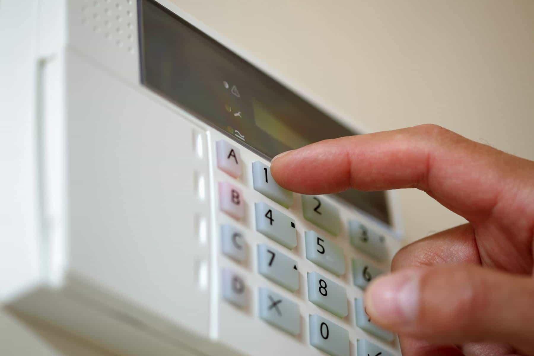 Manipulator systemu alarmowego z klawiaturą numeryczną